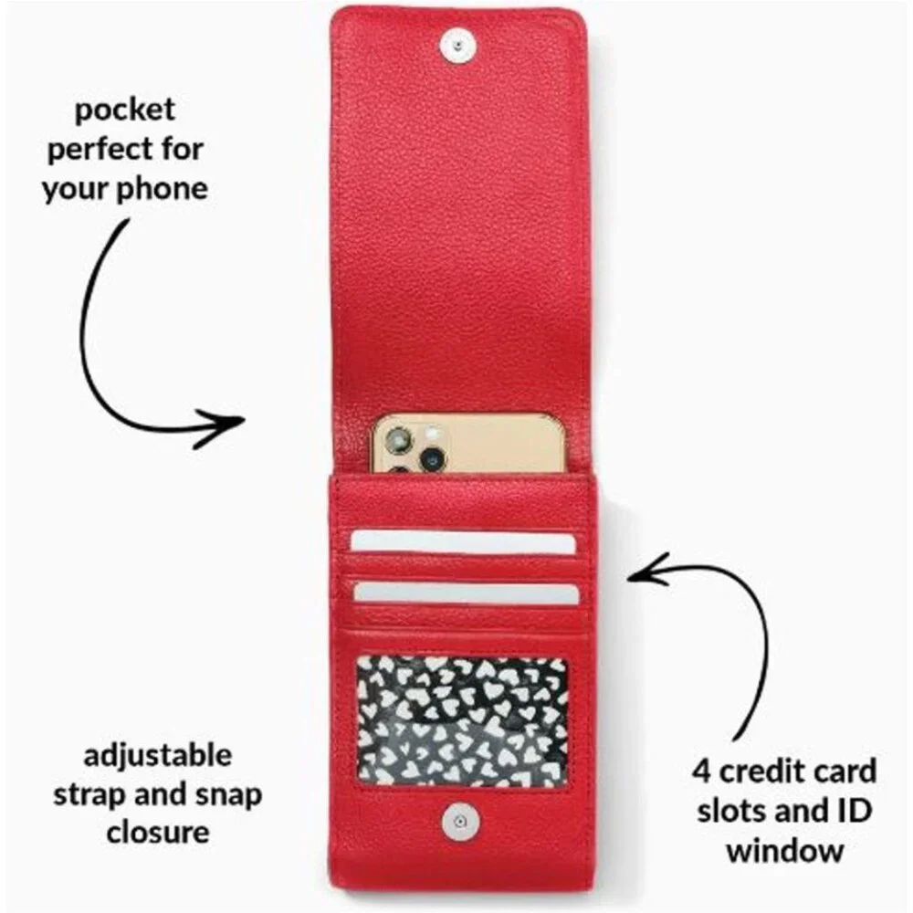 Brighton Fashionista Deeply In Love Phone Organizer Red Style E54537 $210 NWT - Picture 2 of 2